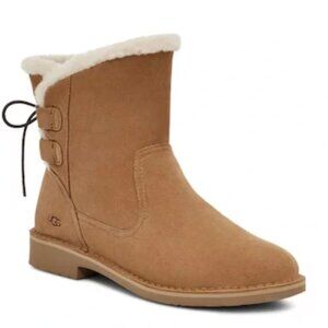 UGG Boots Women's NAIYAH Suede and shearling in chestnut brown Size 7